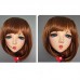 (Han)Crossdress Sweet Girl Resin Half Head Female Kigurumi Mask With Tongue And BJD Eyes Cosplay Anime Doll Mask